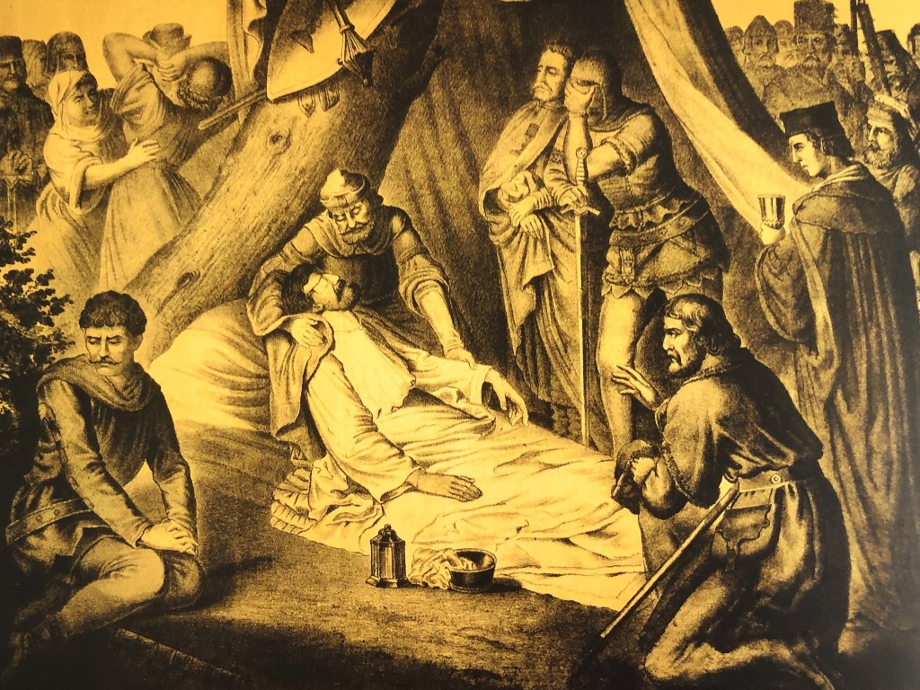 Úmrtí Jana Žižky – litografie z poloviny 19. století. Foto: ÚAM CČSH